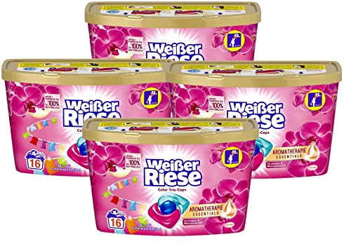 Waschmittel-Pods Weißer Riese Color Trio-Caps mit Aromatherapie