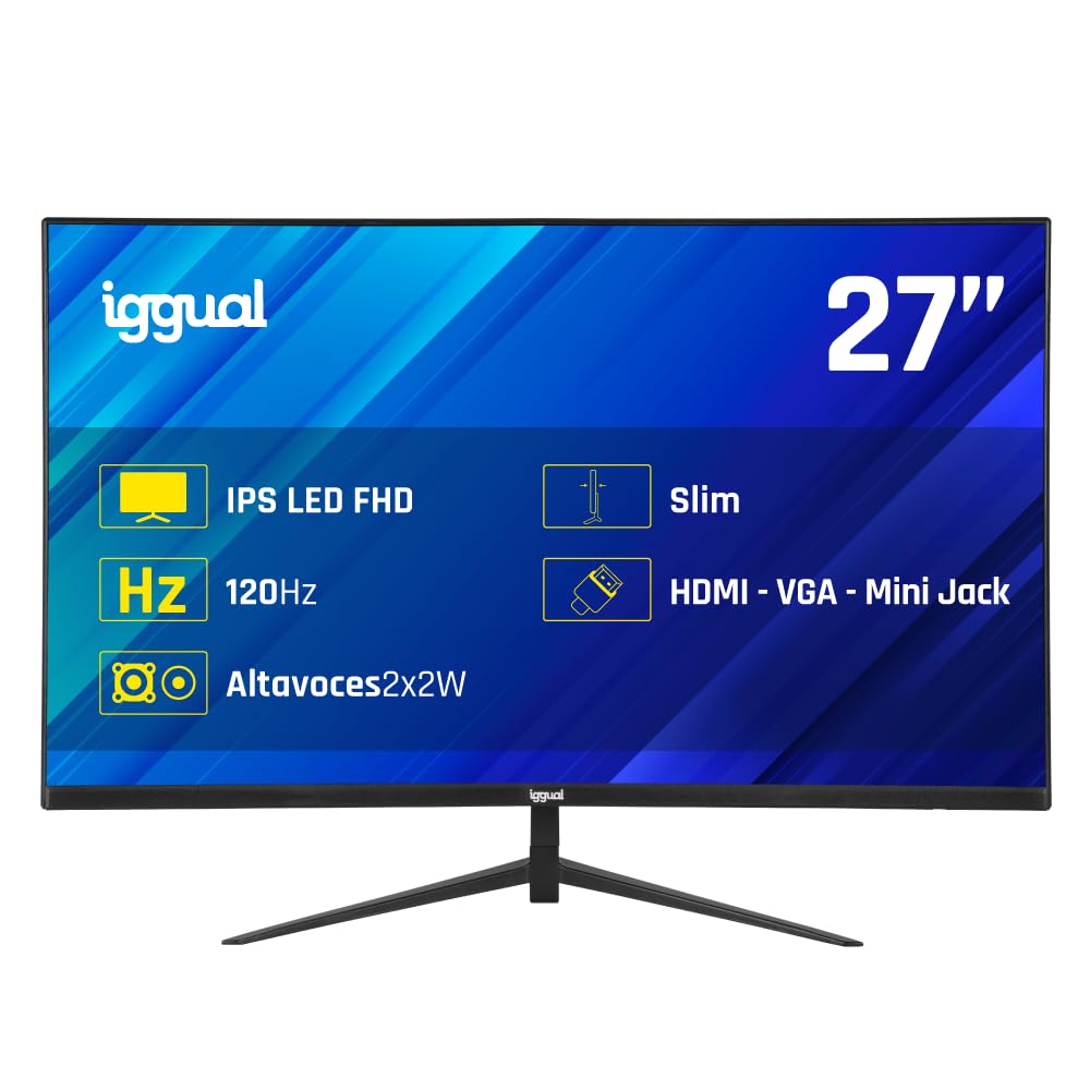 iggual Monitor 27" IPS 1ms FHD 120Hz VGA HDMI MM