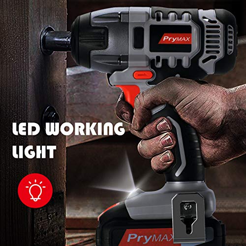 Prymax 20V MAX Cordless Impact Wrench with LED Work Light, 1/2