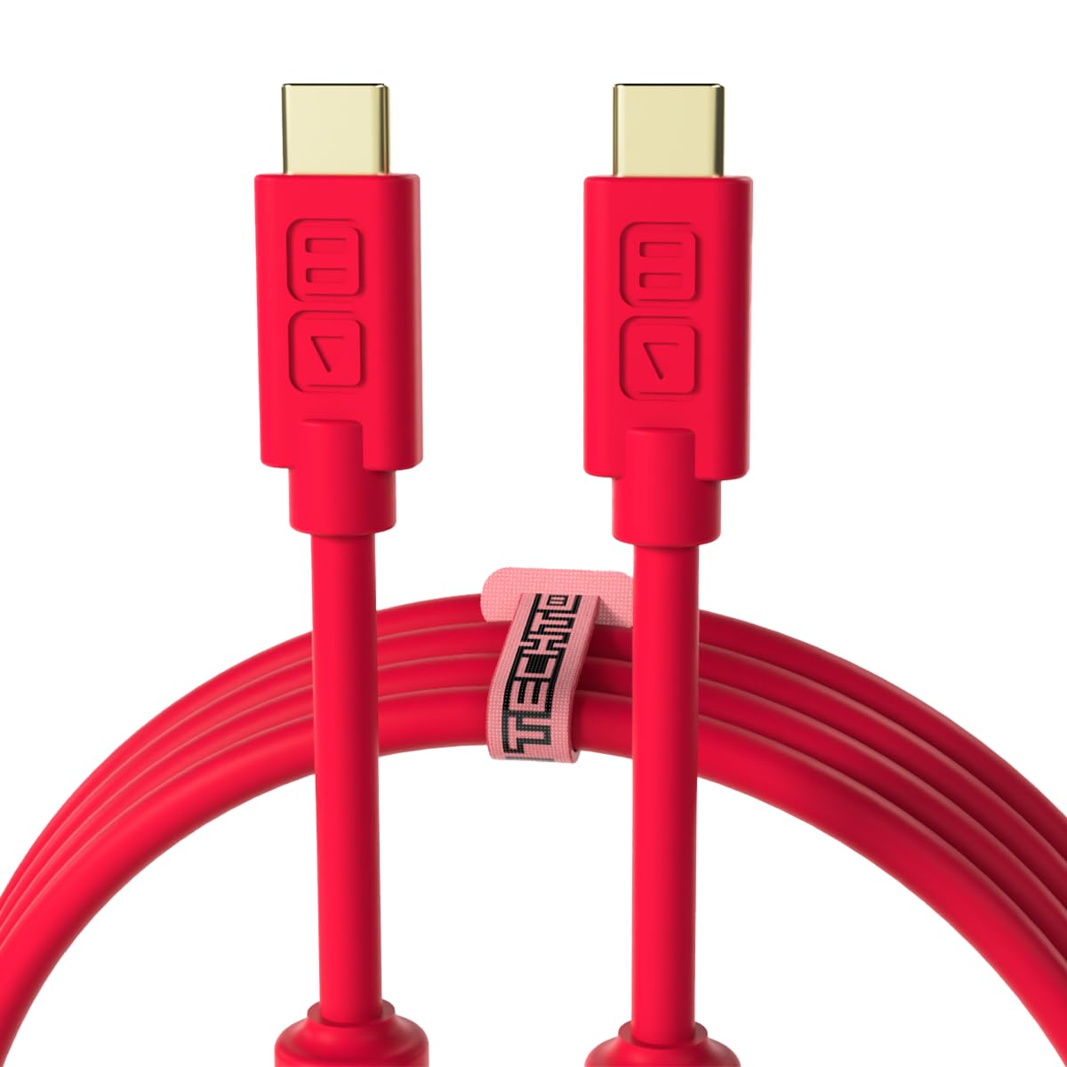 DJ TechTools Chroma Cable: Audio Optimised USB-C to USB-B Cable with 56K Resistance (Red)