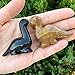 YGLINE Gemstone Dinosaur Carving,Crystal Animal Figurine,Reiki Healing Stone Statue (Mookaite)