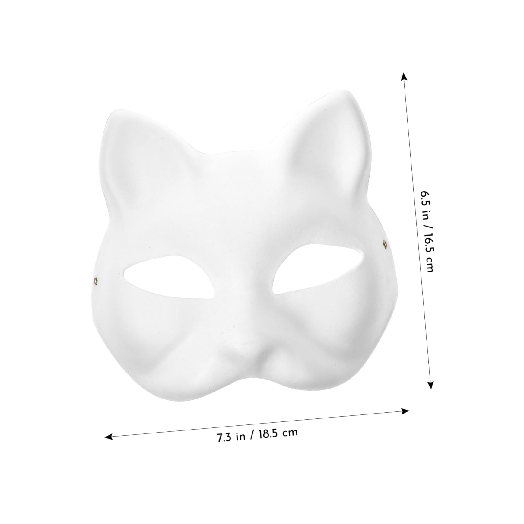 Ipetboom Cat Mask 10 Pcs Masks White Cat Masks to Paint Blank Animal Dress Up Masks DIY White Masks Half for Masquerade Halloween Kids Cosplay Masks Costume Cat Party Favors