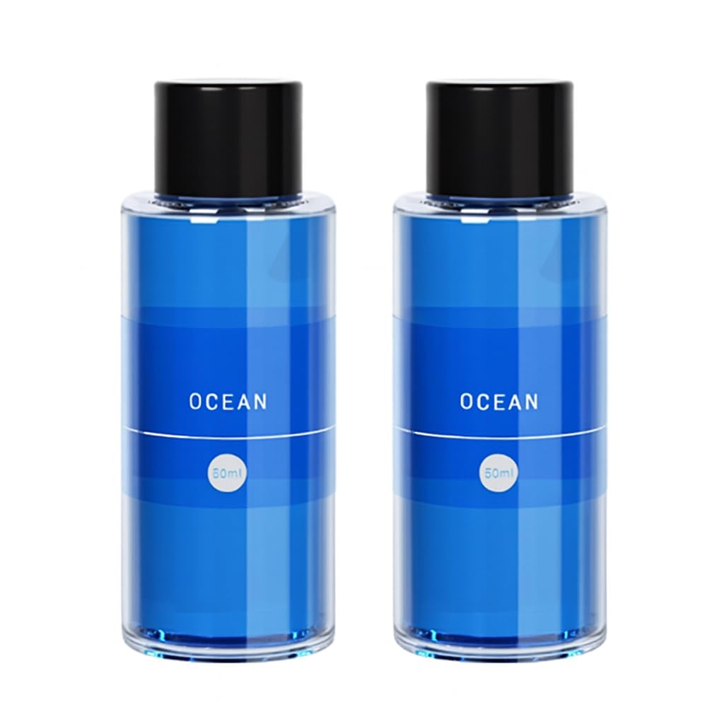 Recambio de perfume para coche de 2 x 50 ml: eleva tu conducción con la esencia de la elegancia (2 x océano)