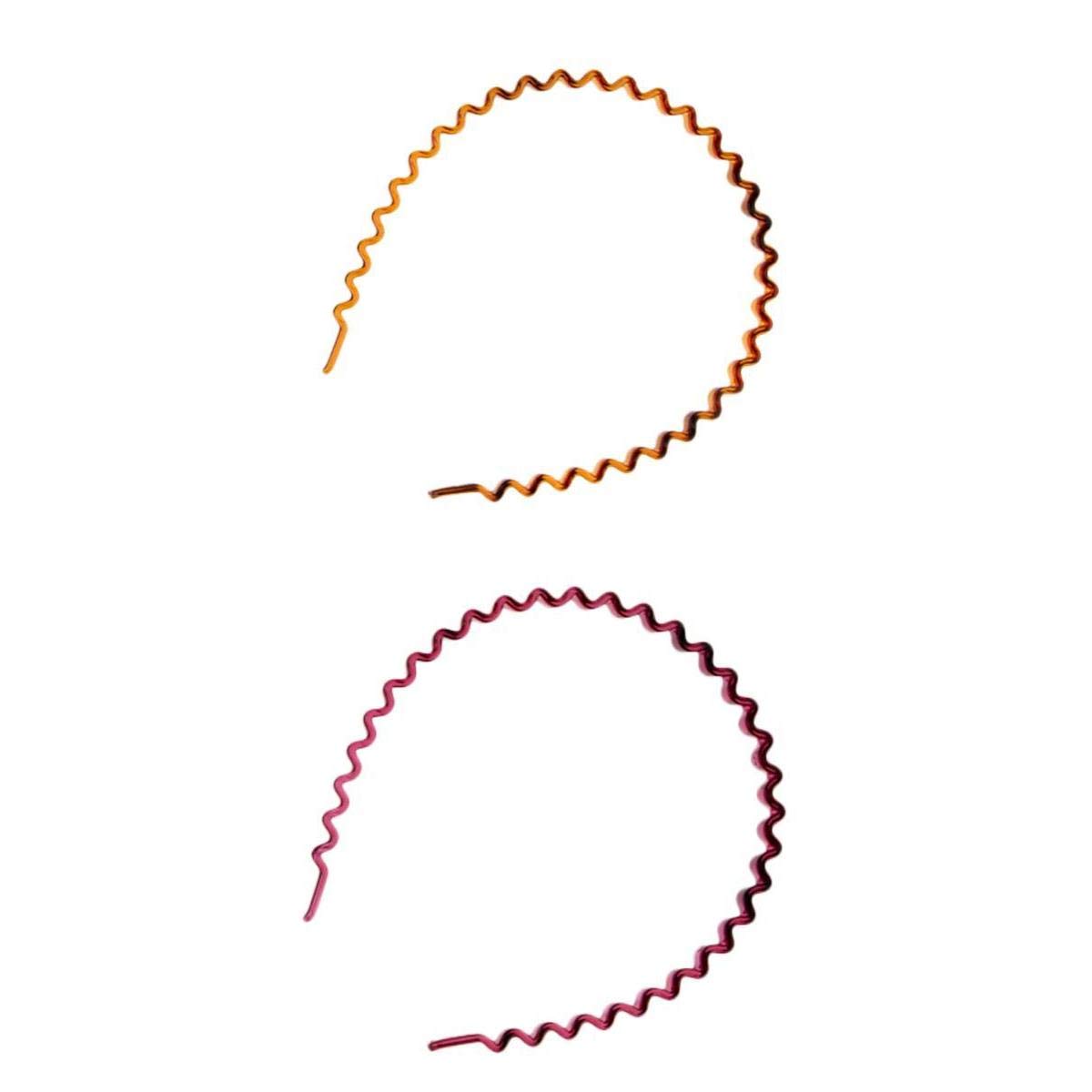 calandis ™ 2pcs Toothed Headband Aliceband Gripper for Yoga Sports Costume Accessory brown+wine red | Hair Accessories | Womens Accessories-picture-13