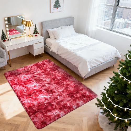 GLORUGS Cozy Winter Area Rug 4x6,Ultra Soft ‌Plush Shaggy Rug