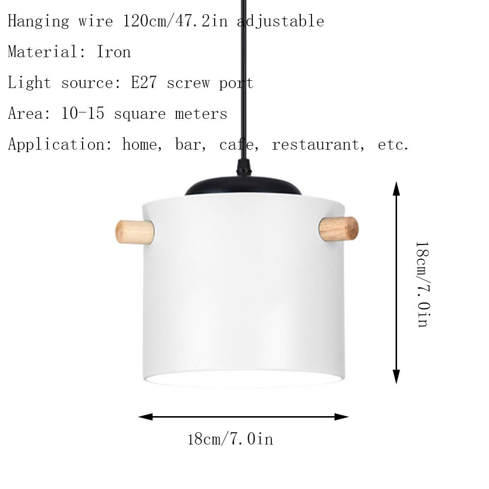 Nordic Wood Art Wisząca Lampa,Kolorowe Światło Wiszące Makaronu E27,Wiszący Sprzęt Prezentacja Prezentacja Latarnia Wisząca Farma,Regulowane Oprawy Oświetleniowe Sufitowe