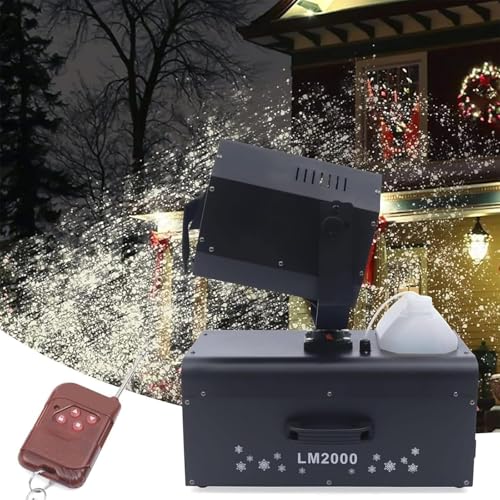 Máquina de nieve de 2000 W, con cabeza oscilante de 90°, control remoto y panel manual, cubre 30 m2 y pulveriza continuamente, ideal para heladerías y bares de snacks miniatura 3