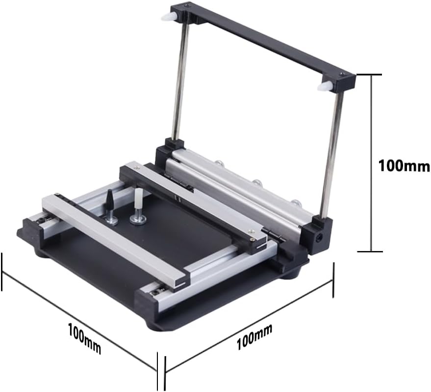 Steel Mesh Solder Paste Printing Table, Manual Small Screen Printing Station, PCB Stencil Printer with Adjustable Thickness