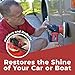 Shurhold 3101 Dual Action Random Orbital Car Boat Buffer Polisher Starter Kit with 16oz Pro Polish Wax & Sealant, 6.5” Foam Pad, Microfiber Towel, and Carrying Bag , Red