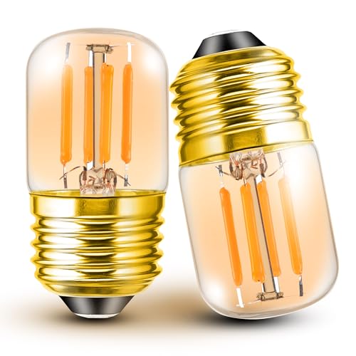 E26 Low Wattage Night Light Bulbs 15W Equivalent T28 Amber LED Bulb