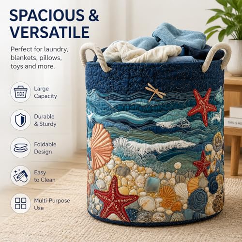Panier à linge matelassé imperméable grand format pliable pour un rangement soigné du linge - 2
