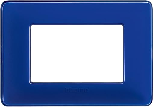 Bticino Wall-Plate, Triple, Cobalt Blue - AM4803CBU