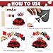 RoundFunny 8 Sets Casino Themed Party Decorations Table Centerpieces Casino Night Table Party Toppers with Tissue Paper Flowers Poker Cutouts and Sticks for Night Decor Birthday