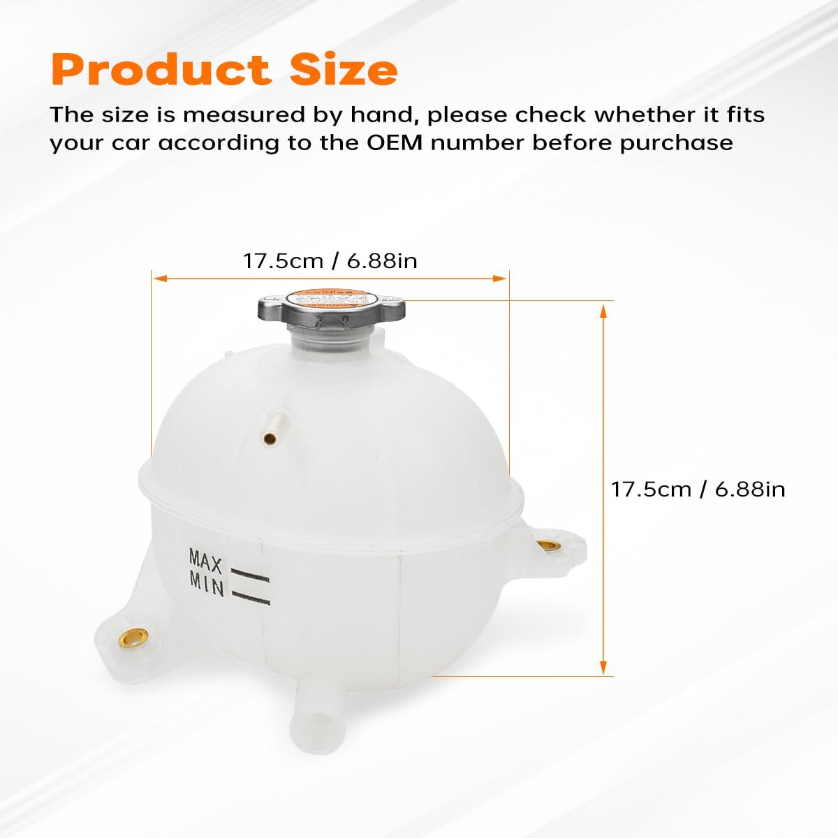 25330D3000 Engine Coolant Reservoir Tank with Cap Compatible with 2016-2021 Hyundai Tucson, Radiator Reservoir Tank Replaces OEM # HY3014120, 25431D3600PFM, 25431D3600