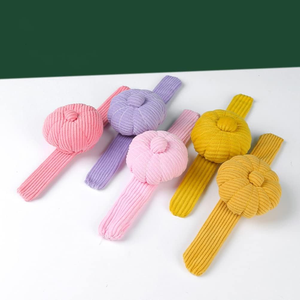 MAGICLULU 1Pcs DIY Sewing Pincushion Pumpkin Wrist Band Pin Cushions Wearable Needle Pincushions for Sewing Random Color