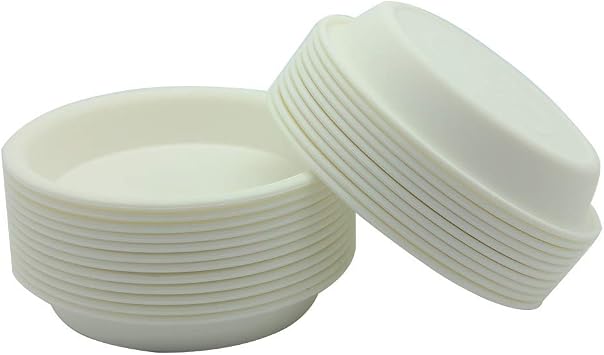 22 Pack 3.55 Inch Plastic Round Plant Pot Saucer Tray for Indoor and Outdoor Plants, White