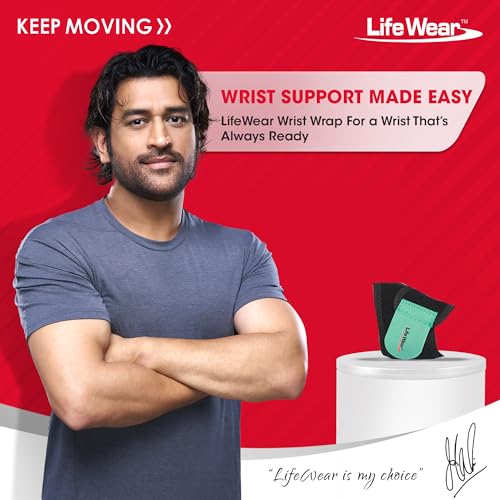Image of Life Wear Wrist Wrap with Thumb Loop, Neoprene Wrist Support for Pain Relief, Compression and Sports, Adjustable Wrap for Men and Women, Gym, Typing, Tendonitis, Carpal Tunnel, 1 Unit, Universal Size