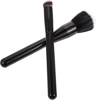 Cepillo plano para rubor, mango de madera, ce...