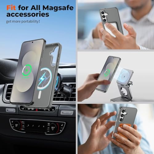 Image of AIBEX Back Cover for Samsung Galaxy S25 Plus| Slim Case with Wireless Charging Support | Anti-Scratch, Shockproof, Anti-Fingerprint & Lightweight Military-Grade Protective Cover - Grey