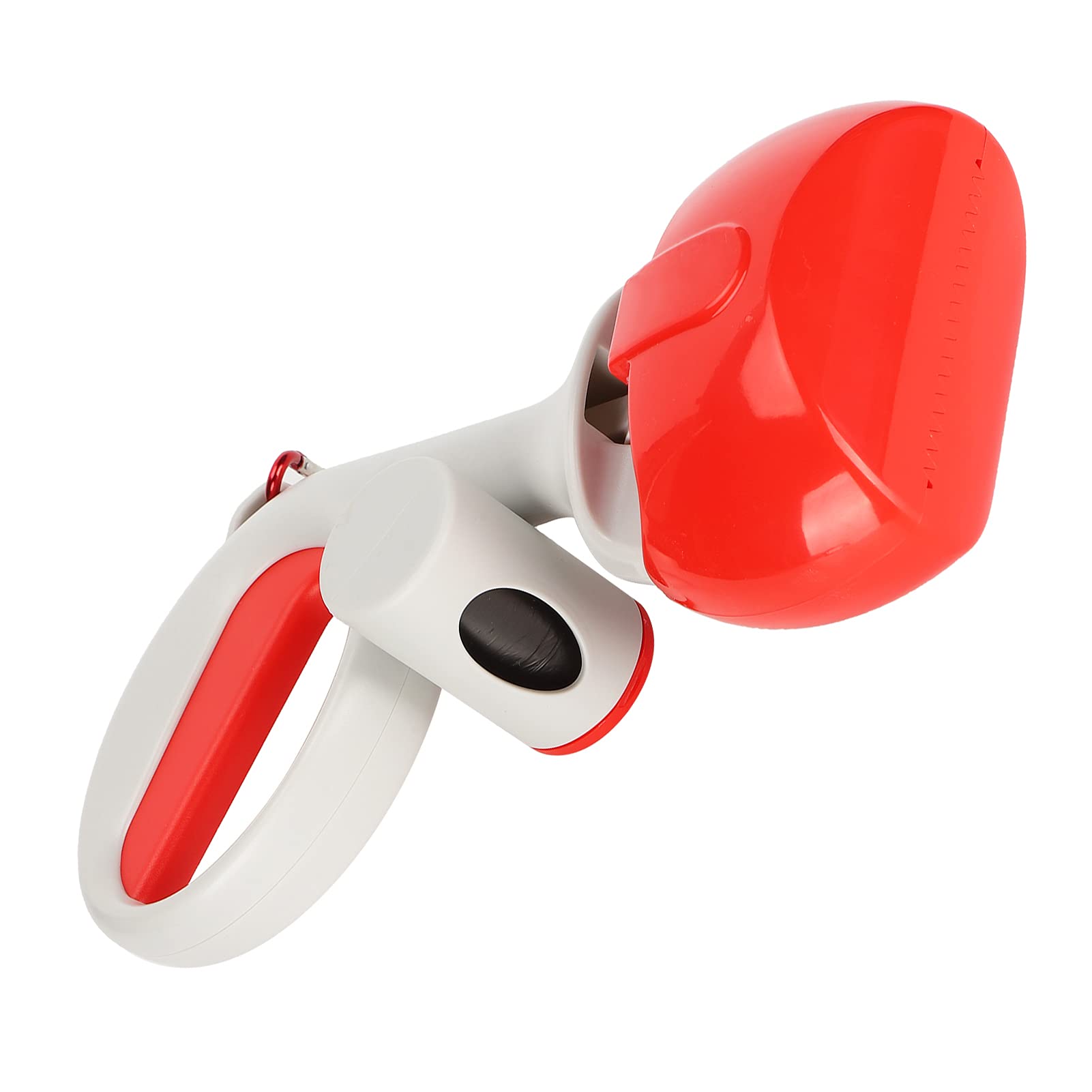 Acouto Dog Poo Scooper Pet Dog Pooper Scooper Portable Walking Poo Remover Grabber Picker with Waste Bag Dispenser for OutdoorIndoor Cat and Dog Animal Waste (Small Size Red - Image 4