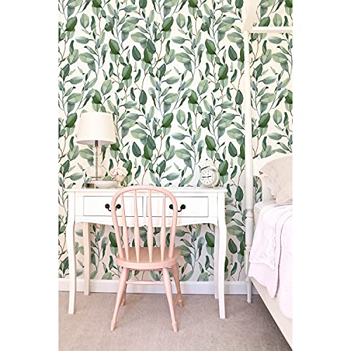 Papier peint meuble eucalyptus pour masquer les défauts muraux - 2
