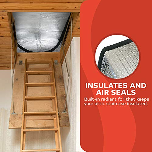 Insulating Attic Stair Cover (25" X 54" X 11") - Mpet Attic Door Cover With Easy Access Zipper For Home Insulation - Attic Door Insulation To Retain Cool Or Warm Air - Attic Stair Insulation #TOP1