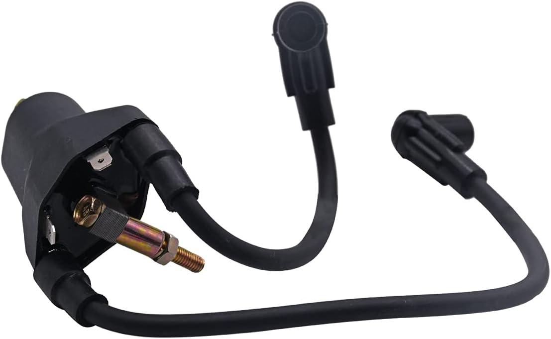 Ignition Coil #26652-G01 fit for EZGO Golf Cart 4-Cycle Engine Marathon 1993-2003/Medalist 1994-1995/TXT Pre-MCI Engine 1996-2002/4 Cycle Gas 1991-2002 Replaces EPIGC103