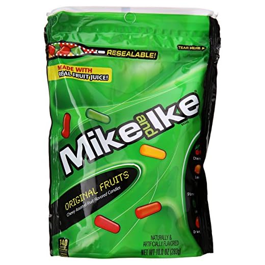 Mike & Ike Assorted Fruit Original Chew Candies, 10 oz