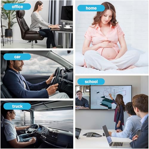 BOUFEIDA Keilkissen Autositz Sitzkeilkissen Auto, Sitzkissen Orthopädisch Schwarz, Ergonomisches Sitzkissen für Auto sitzkissen Auto Sitzkeilkissen, Keilkissen Auto für Bürostuhl, Pkw und LKW