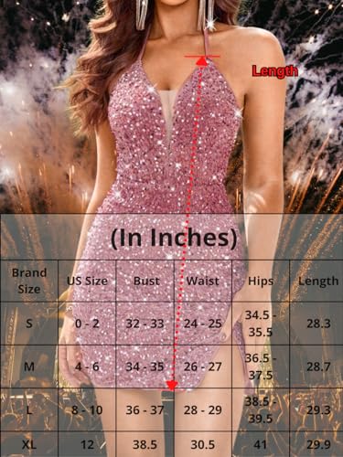 Image of ShawGobow Sexy Sequin Dress for Women,Sparkly Glitter Velvet Mini Prom Dresses,Plunge Backless Club Outfit Cocktail Party