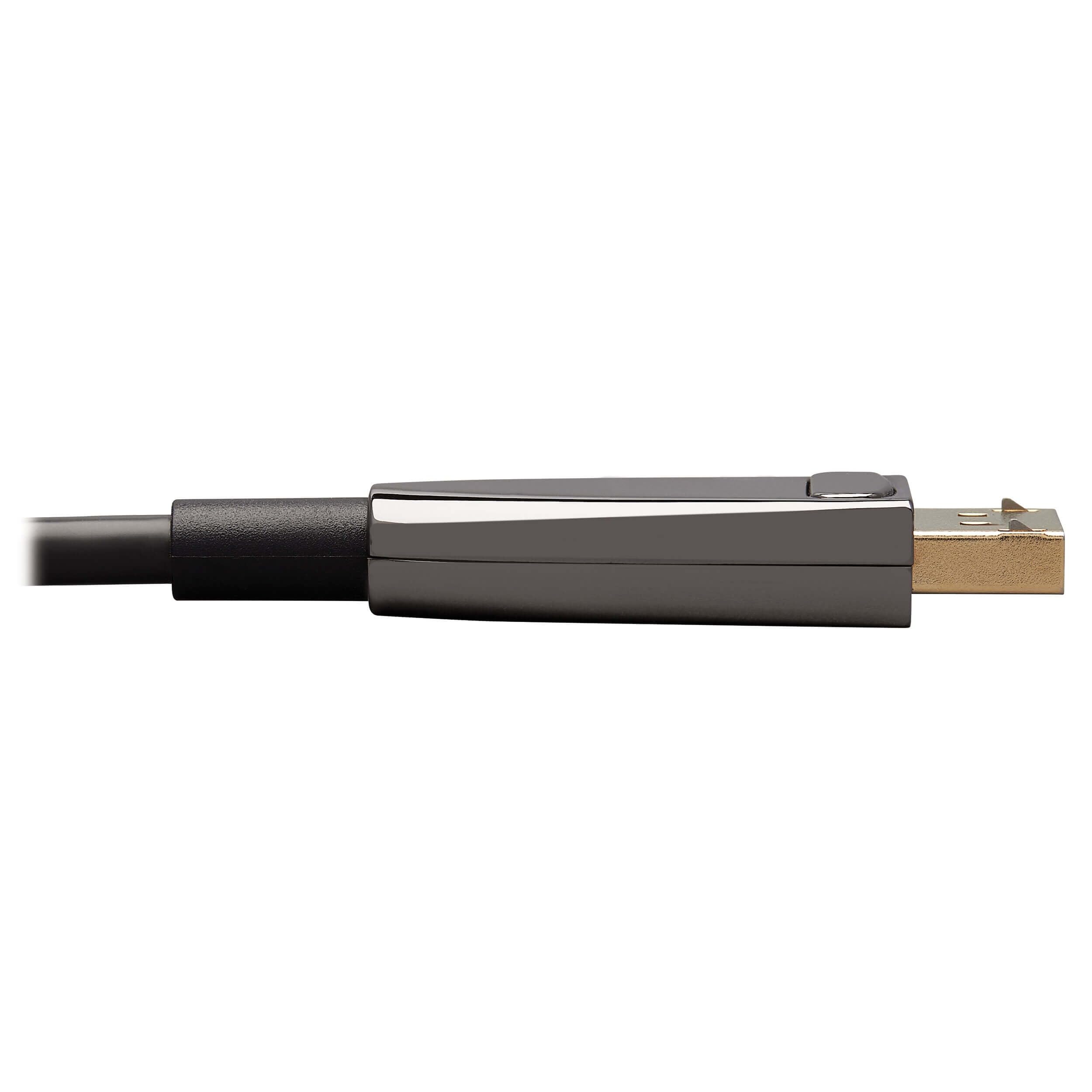 TECHLY 104042 Câble optique actif DisplayPort 1.4 AOC 8K@60Hz 32,4 Gbps Connecteurs à déclenchement 30 m Noir