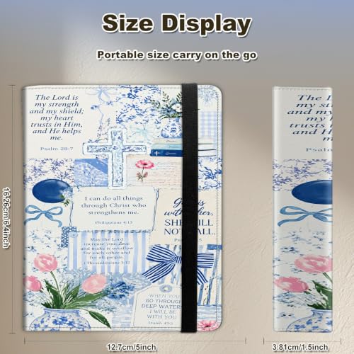 Image of Photo Album 4x6 120 Photos with Strong Elastic Band, Blue Christian Collage | Large Capacity Premium Leather Picture Album, Portable Wallet Albums Photo Book for Family Anniversaries Wedding Baby