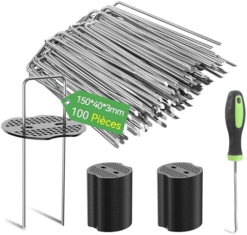 Lot De 10 Agrafes Pli Flamand 4 Branche Haute Zingué 70mm