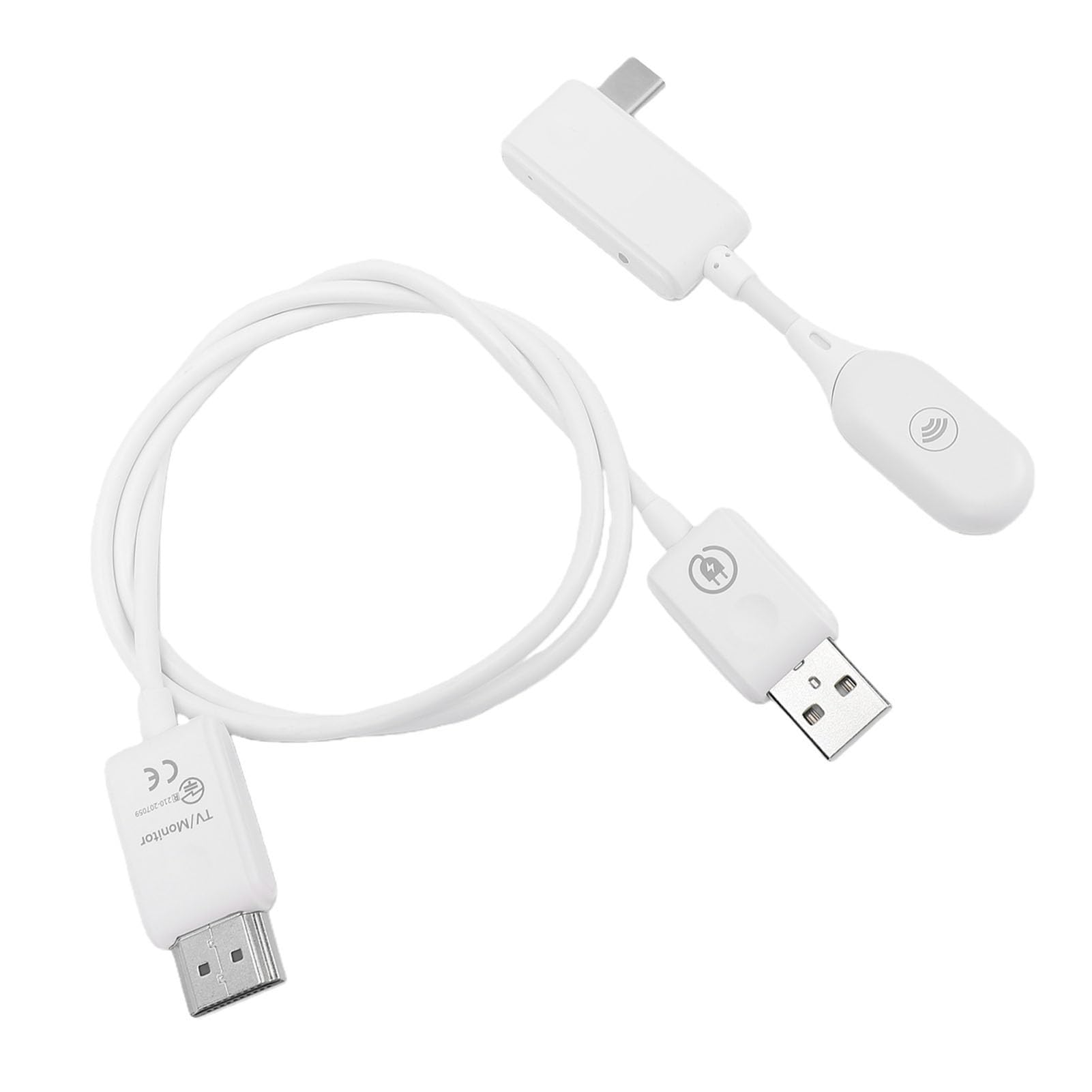 Tosuny Adaptateur D'affichage USB C vers HD Adaptateur D'affichage sans Fil 50 M, émetteur et Récepteur HDMI 1080P 60 Hz, Plug & Play pour Téléphone Portable vers Projecteur TV