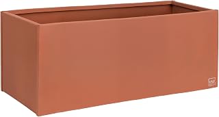 UNUS Raised Metal Bed in Rust Look 118 x 40 x 40 cm, Medium, Weatherproof Plant Bed for Garden, Balcony and Terrace
