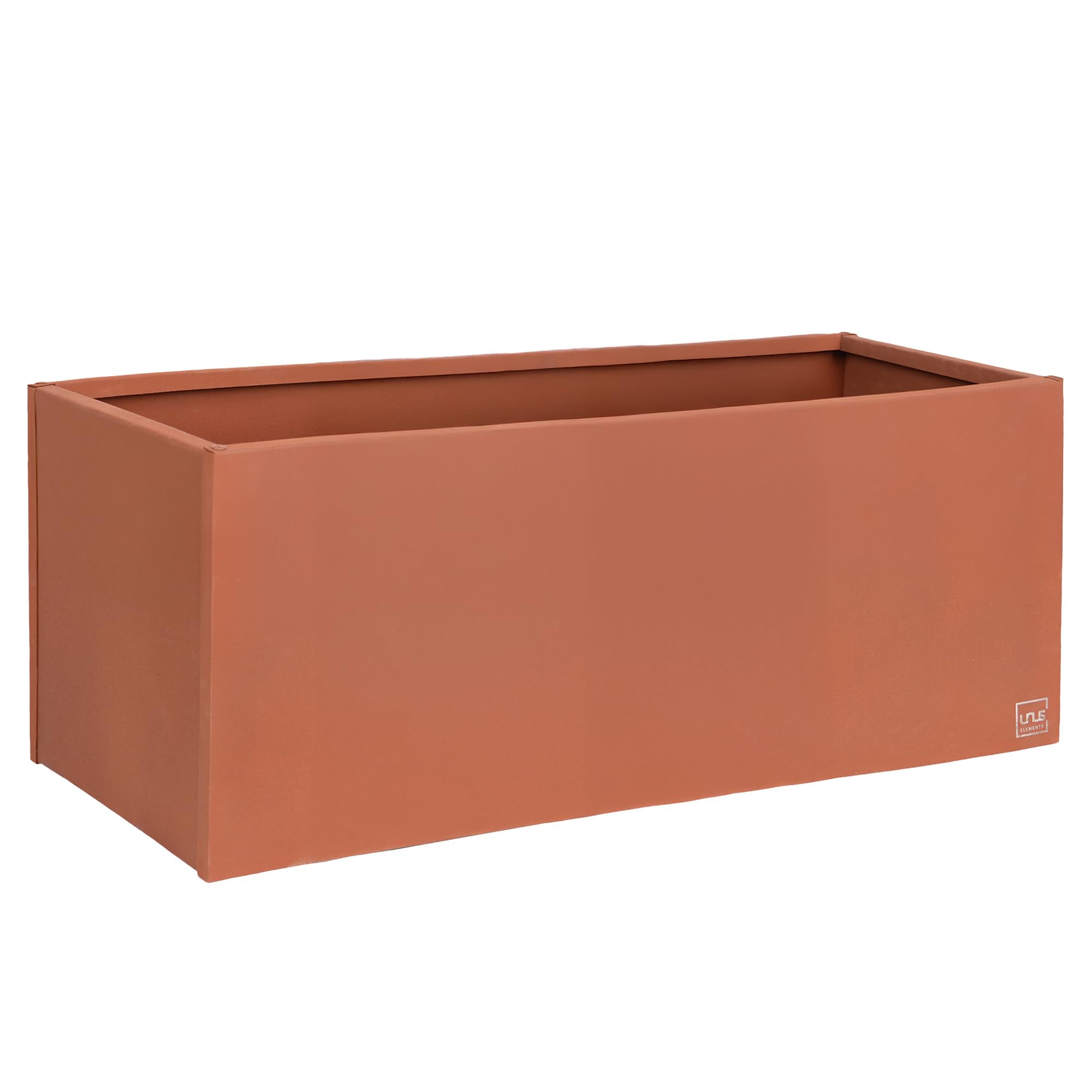 UNUS Pflanzkübel rechteckig 118x40x40cm Rostoptik wetterfest modern eckig rechteckig Blumenkübel Pflanzkasten für Garten Terrasse Balkon