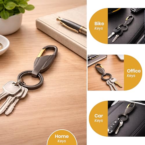 Image of Storite Metal Keychain for Men & Women | Premium Decorative Key Ring | Stylish Key Holder for Car, Bike, Home & Office Keys