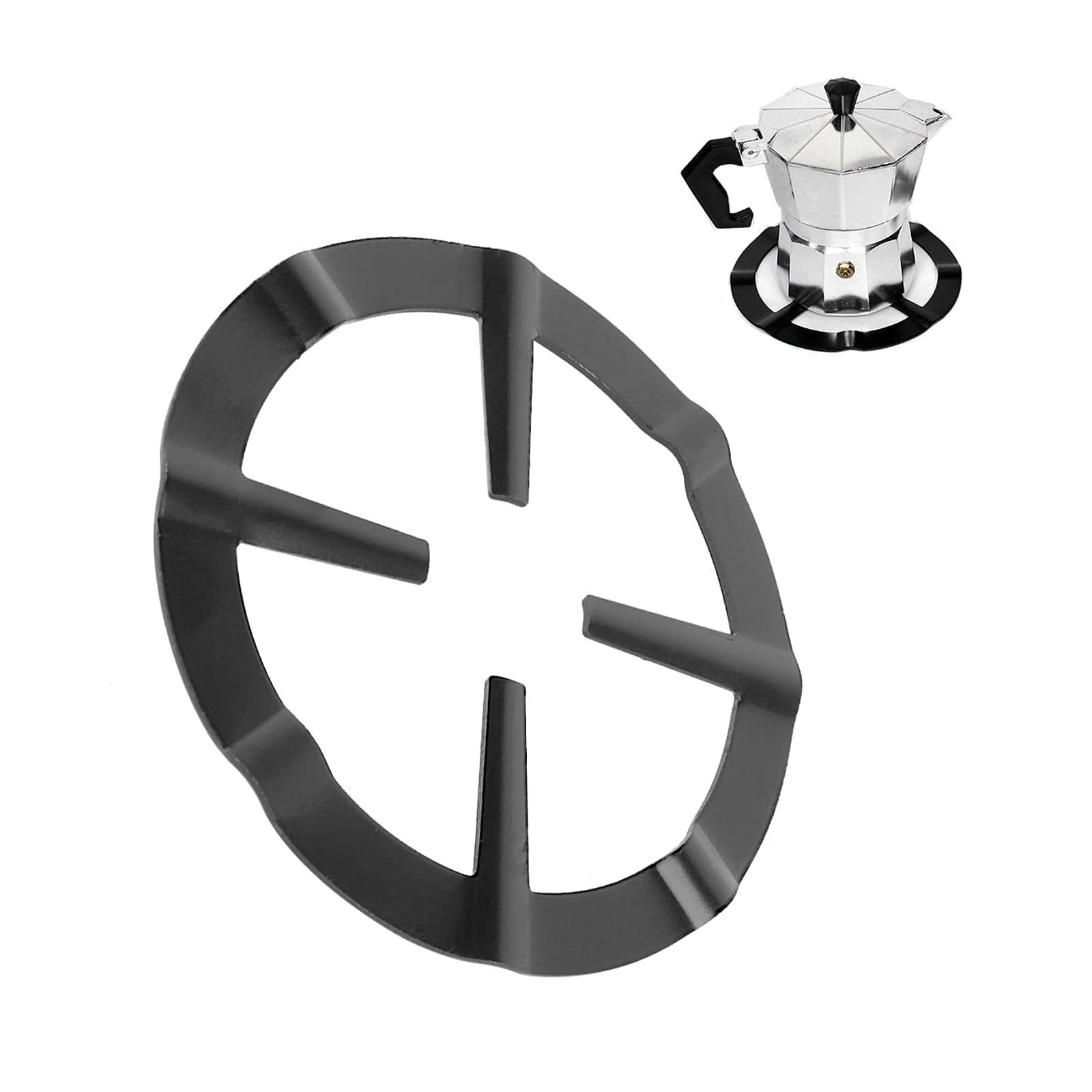 Universele antislip kookstandaard/moka-pannenlap/koffiepothouder/gasfornuisbranderrooster/gasovenbranderroosters pannenhouderstandaard kachelrek melkpothouder for gaskookplaat/84