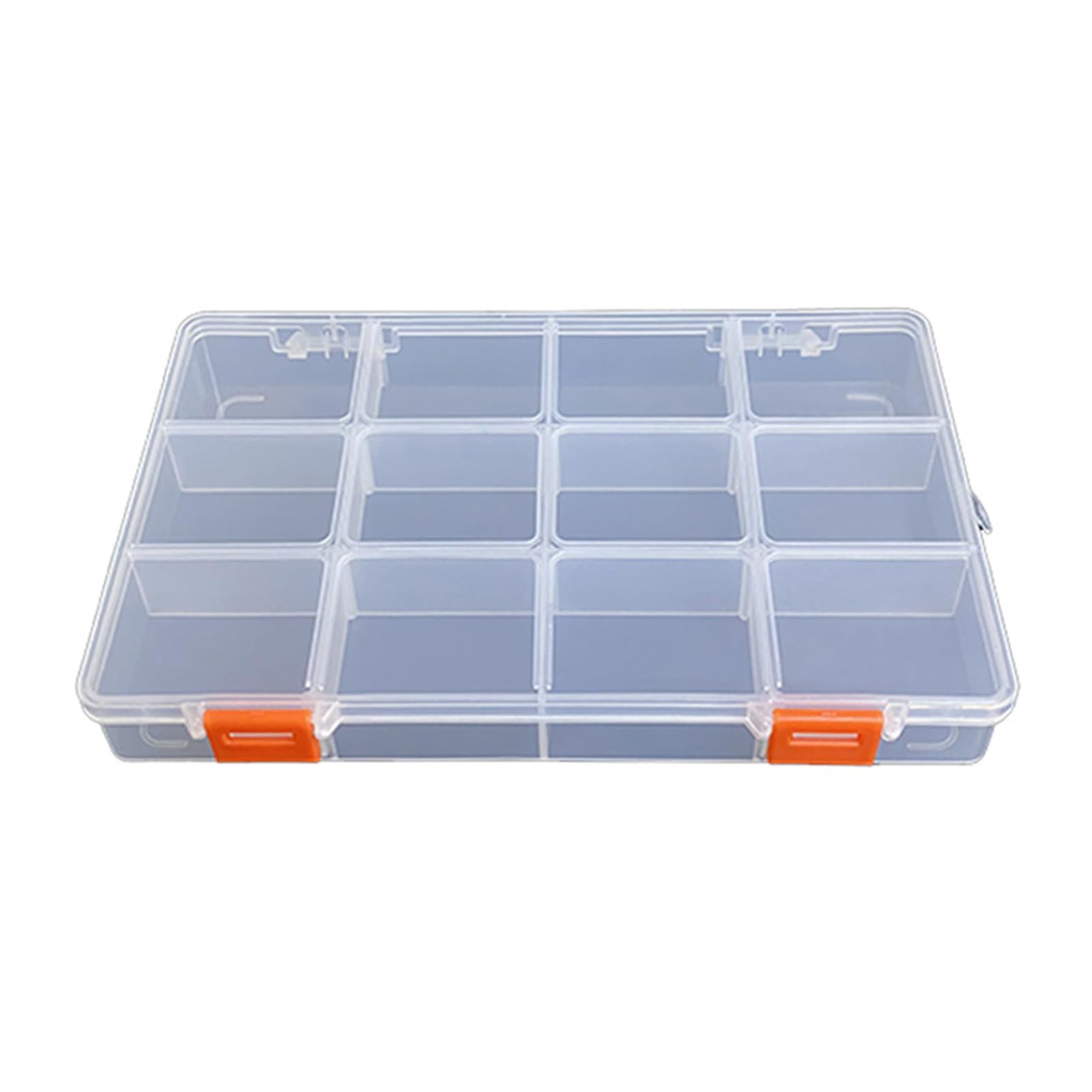 Portable Fishing Tackle Box with Removable Dividers Baits Lures Organizers Tray Clear Plastics Fishing Tool Enduring Lures Hook Plastics Storage with Removable Dividers Fish Tool