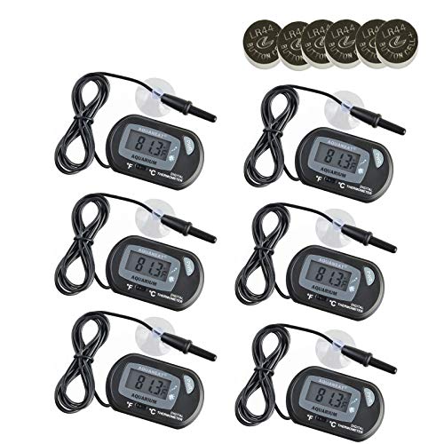 AQUANEAT Aquarium Digital Thermometer Fish Tank Water Terrarium Reptile Free Extra Batteries