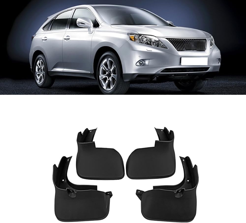 WeiYH No Drill Mud Flaps for Car Front Rear Wheel for Lexus RX 2009-2015