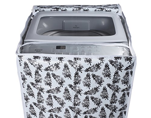 Image of Classic Top Load Washing Machine Cover Suitable For Bosch 7 Kg, 7.5 Kg, 8 Kg, 8.5 Kg (58cmsX58cmsX87cms, Black & White)