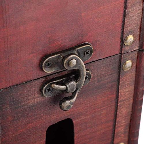 Hztyyier 5.3 x 4.9 x 13.6in Vintage Wooden Wine Box Decorative Rustic Display Bottle Box for Wedding and Anniversary Wine Box