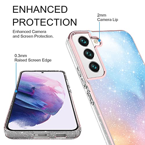 Coque Samsung Galaxy S23 Plus ultra transparente antichoc laser rose bleu - 2
