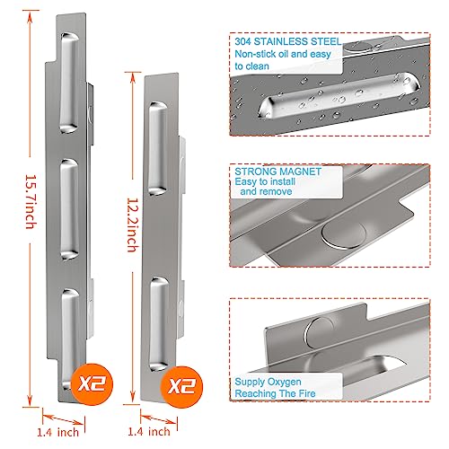 Wind Guards for Blackstone 28 Inch Griddle, Grill Accessories for Blackstone 28", Stainless Steel Magnetic Wind Screen for Holding Heat, Hood and Rear Grease Cup, Heat Shield for Side Table by MOSPDE - Used condition - Image 7
