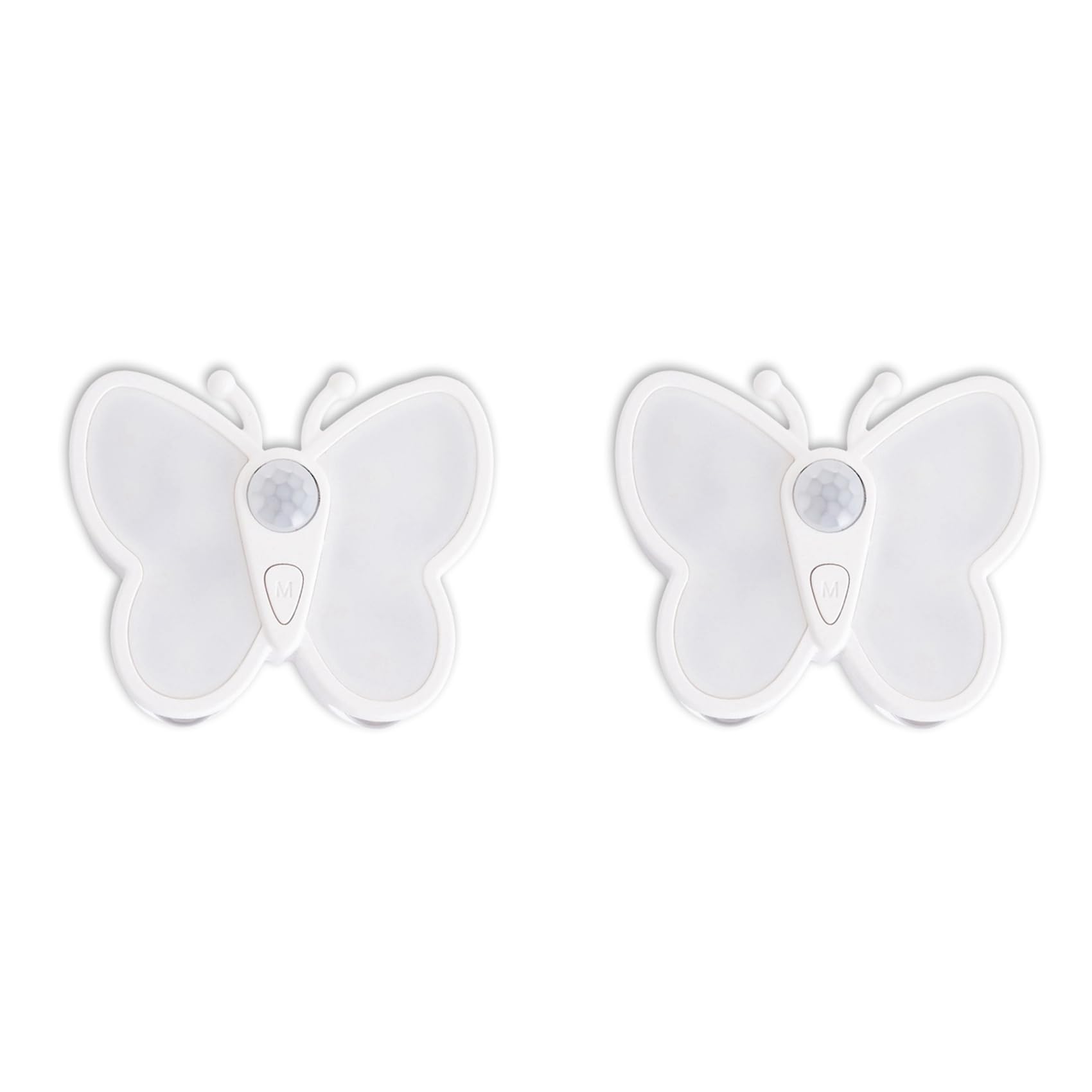 Hndhbfgrt 2X Butterfly Motion Sensor Night Light LED Under Cabinet Light Rechargeable Night Lamp Wardrobe Stair Kitchen Light