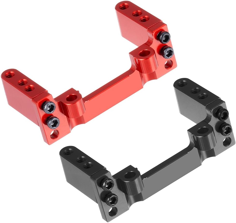 MOHERO Aluminum Alloy RC Servo Mount for FMS FCX24 Wagon Smasher V2 K5 1/24 RC Crawler Upgrade Parts(Black)