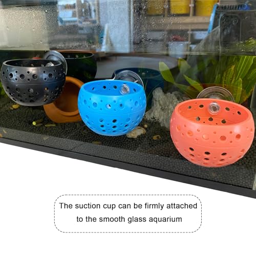 Image of Betta Fish Tunnel with Suction Cup - Aquarium Fish Hideout Shrimp Cave Guppy Fish Tunnel Tank Accessories Aquarium Decor for Small Fish Shrimp (Blue)