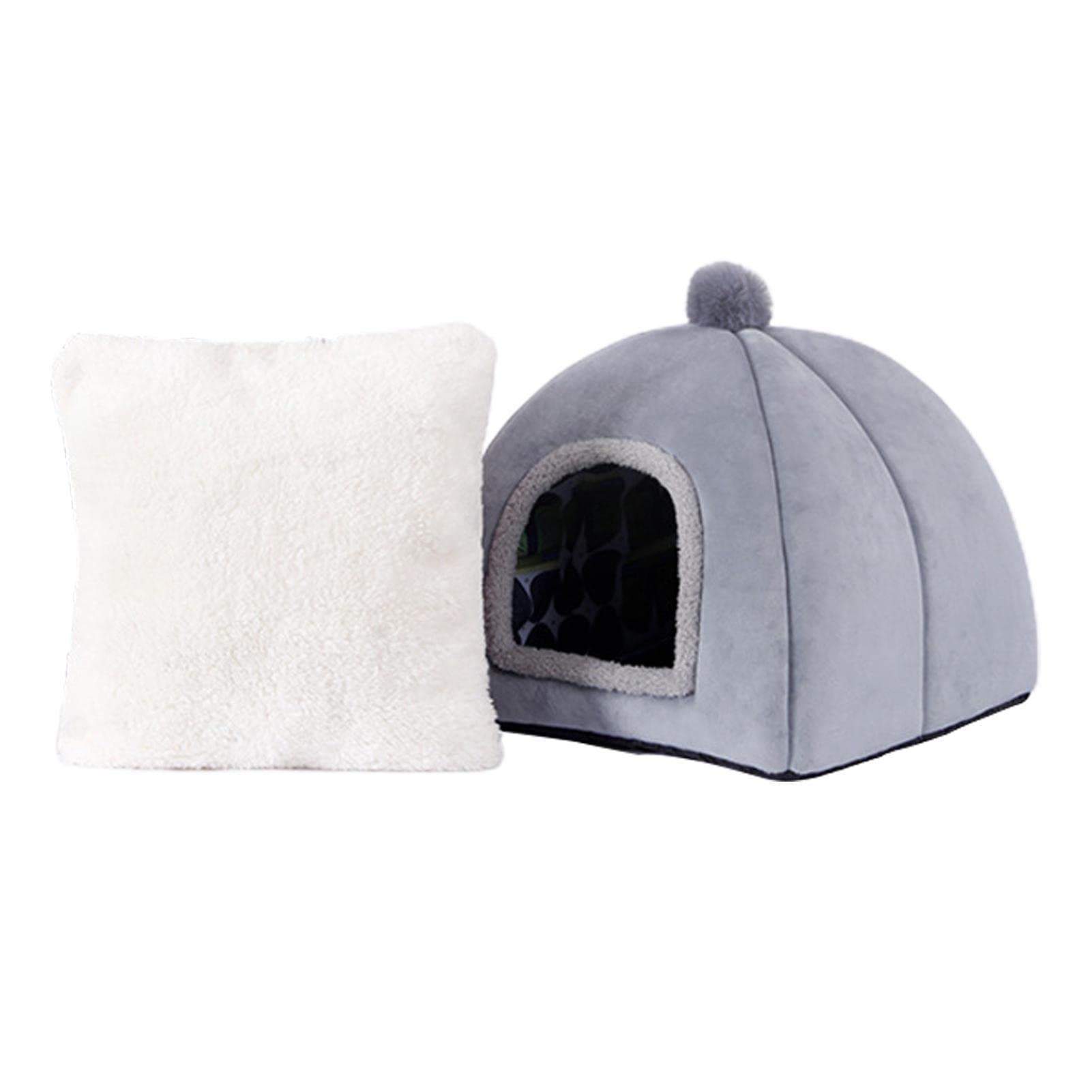 Cuccia Gatti Pieghevole Chiusa, Velluto Cristallo Caldo, Per Inverno | Rimovibili E Facili Da Pulire, Adatti Sia Per Interni Che Per Esterni, Disponibili In Tre Misure (S)