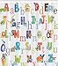 YEHO Art Gallery ABC Alphabet Waterproof Fabric Polyester Bathroom Shower Curtain 66"(w) x 72"(h)
